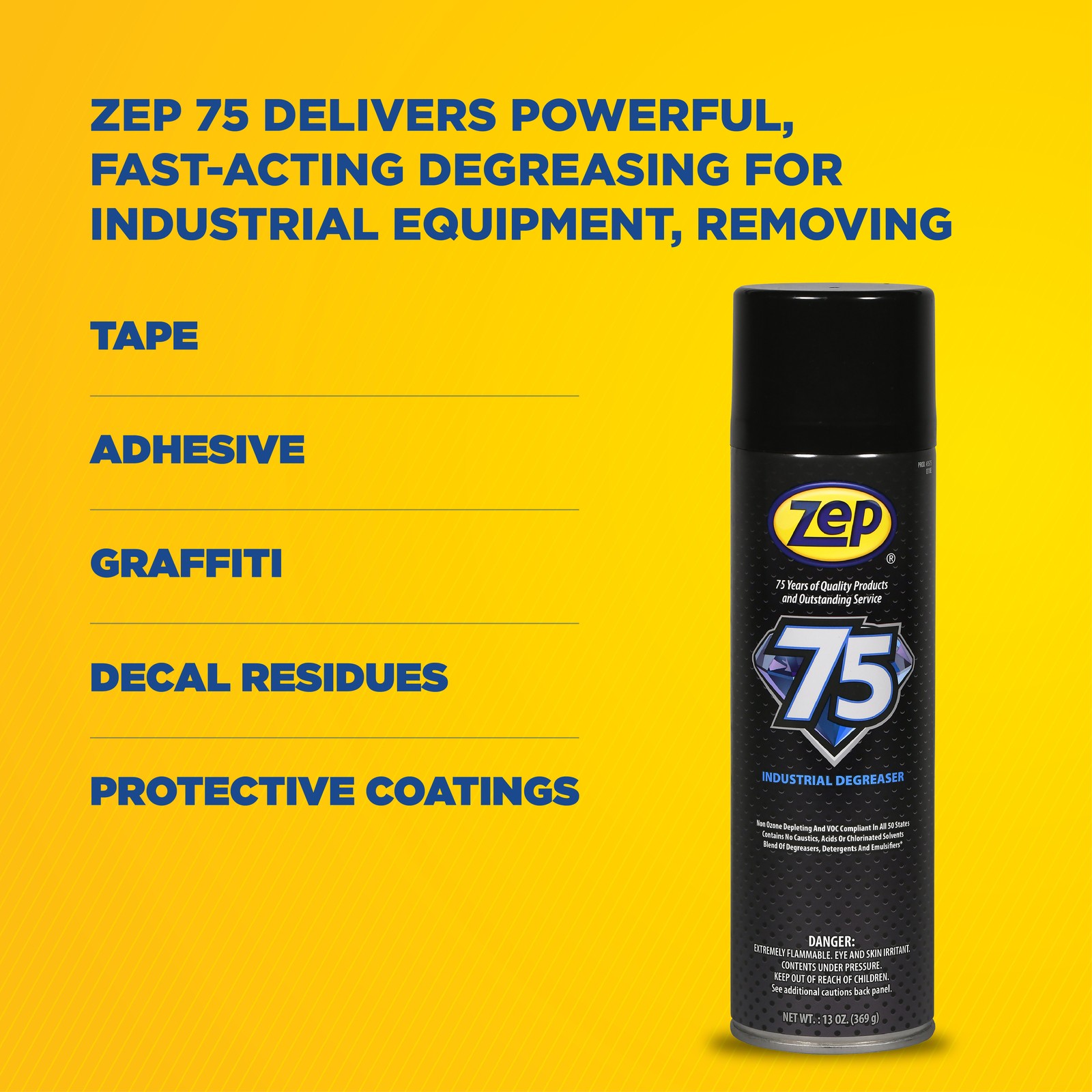 Zep 75 Industrial Degreaser – 20 Oz (Case of 12) 357501 – Heavy-Duty Industrial