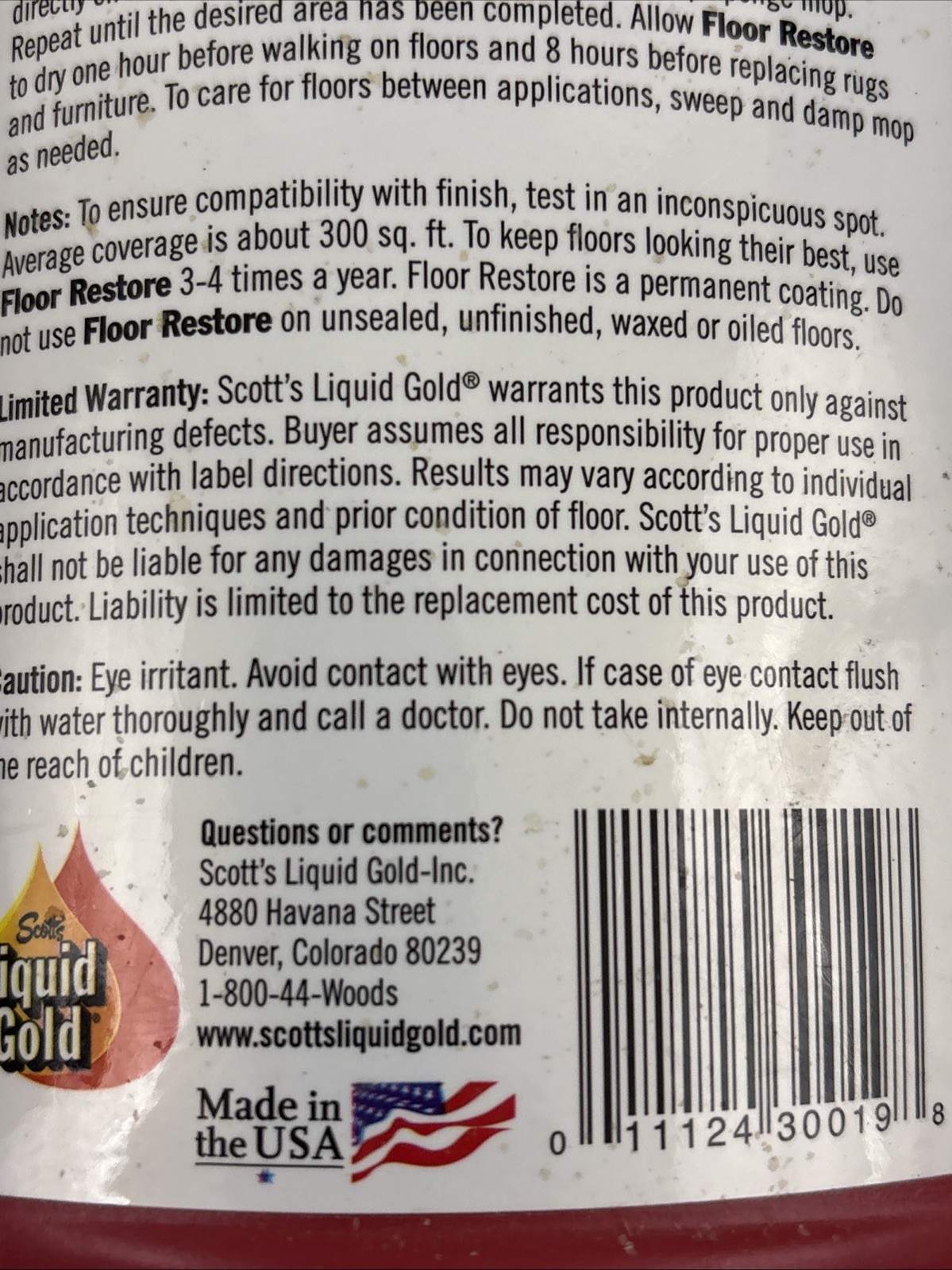 Scott’s Liquid Gold Floor Restore Renews & Protects Hardwood SEALED