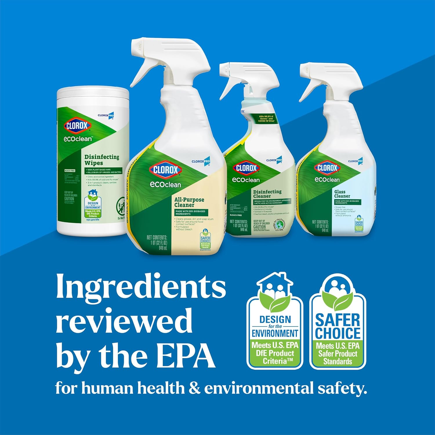 Clorox Ecoclean All-Purpose Cleaner Refill, 128 Fluid Ounces, Pack of 4