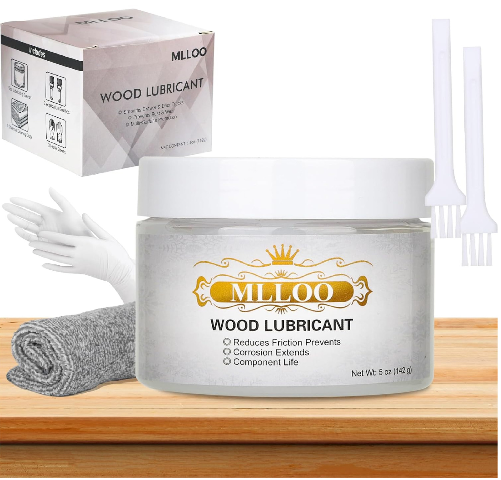 Wood Lubricant Multi-Purpose Paste Wax, 5oz for Home, Restore & Maintain Wooden