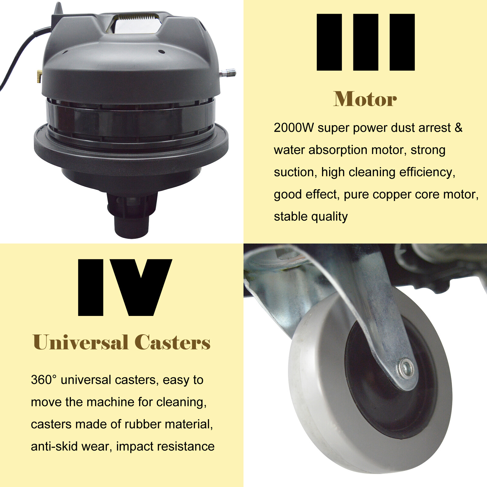 110V 2000W Carpet Washing Extractor Machine 60L Cleaner Floor Cleaning Machine