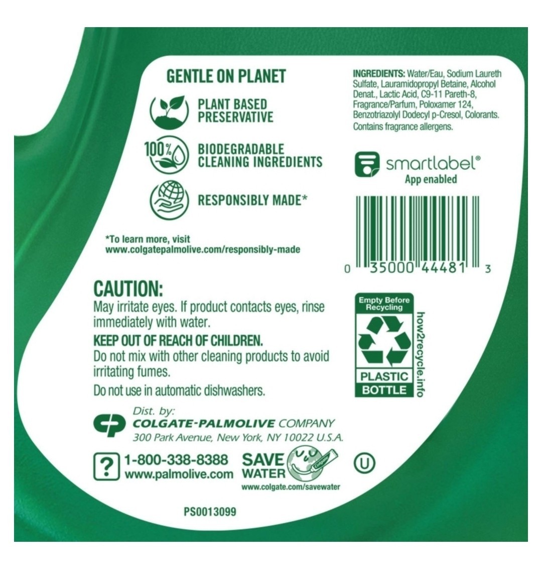 Palmolive Ultra Original Refill Size Dish Soap Green 56 fl. oz