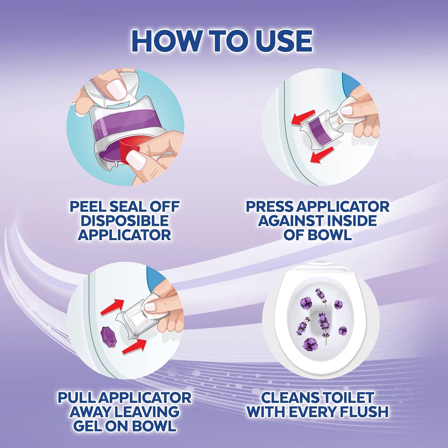 Lysol Click Gel Automatic Toilet Bowl Cleaner, Lavender Fields