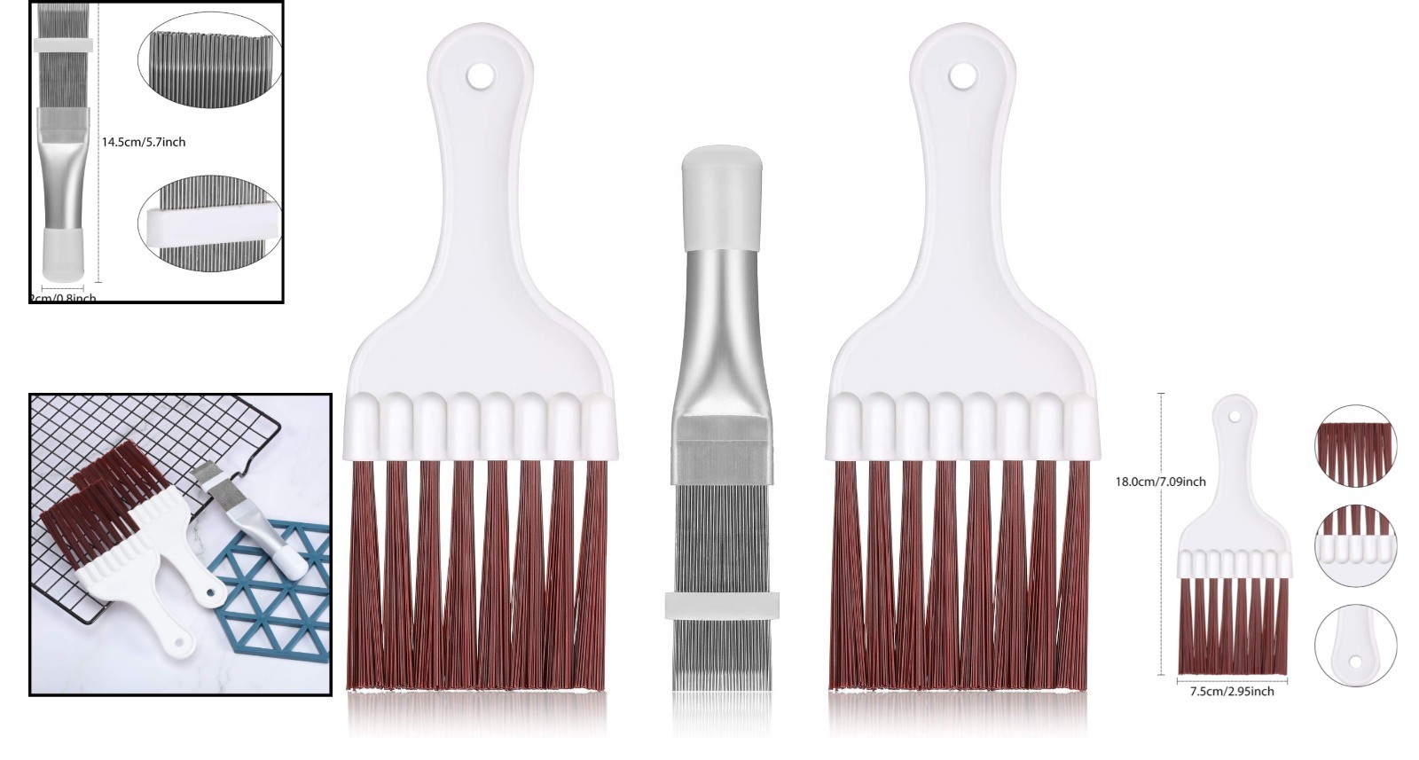 3-Piece Stainless Steel Air Conditioner Coil Cleaner Set – Efficient Maintenance