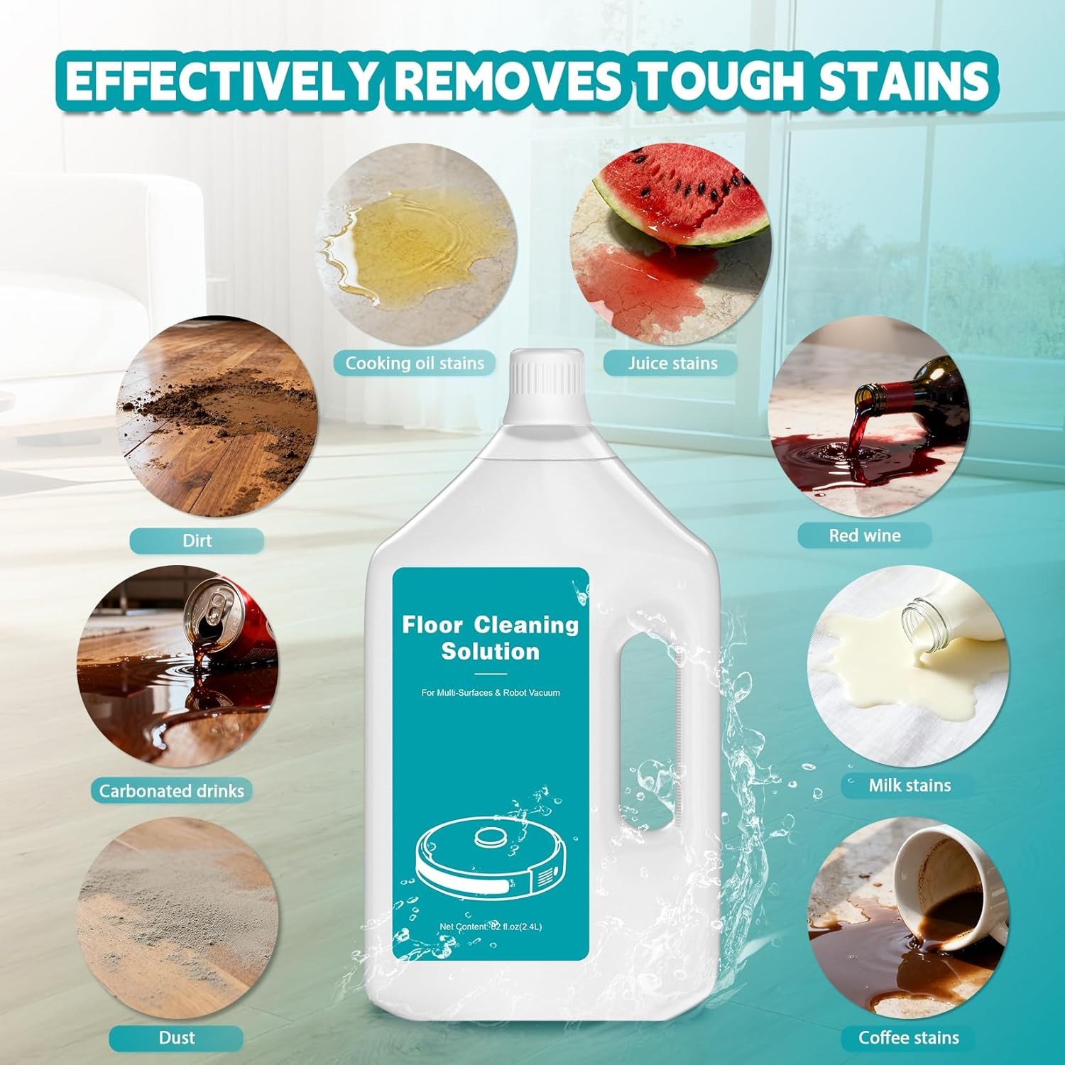82 FL OZ/2.4 L Original Scented Floor Cleaning Solution Compatible with Dreame