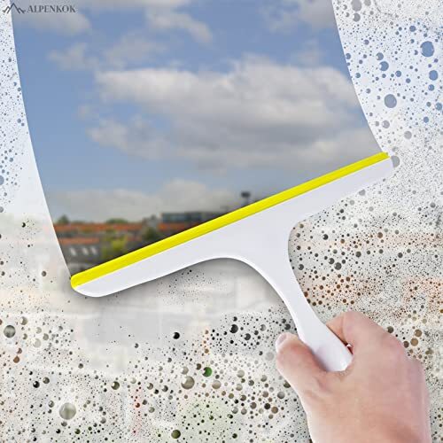4 Pack Shower Squeegee for Glass Doors Tiles Mirrors Car Windows, 9.5 Inch