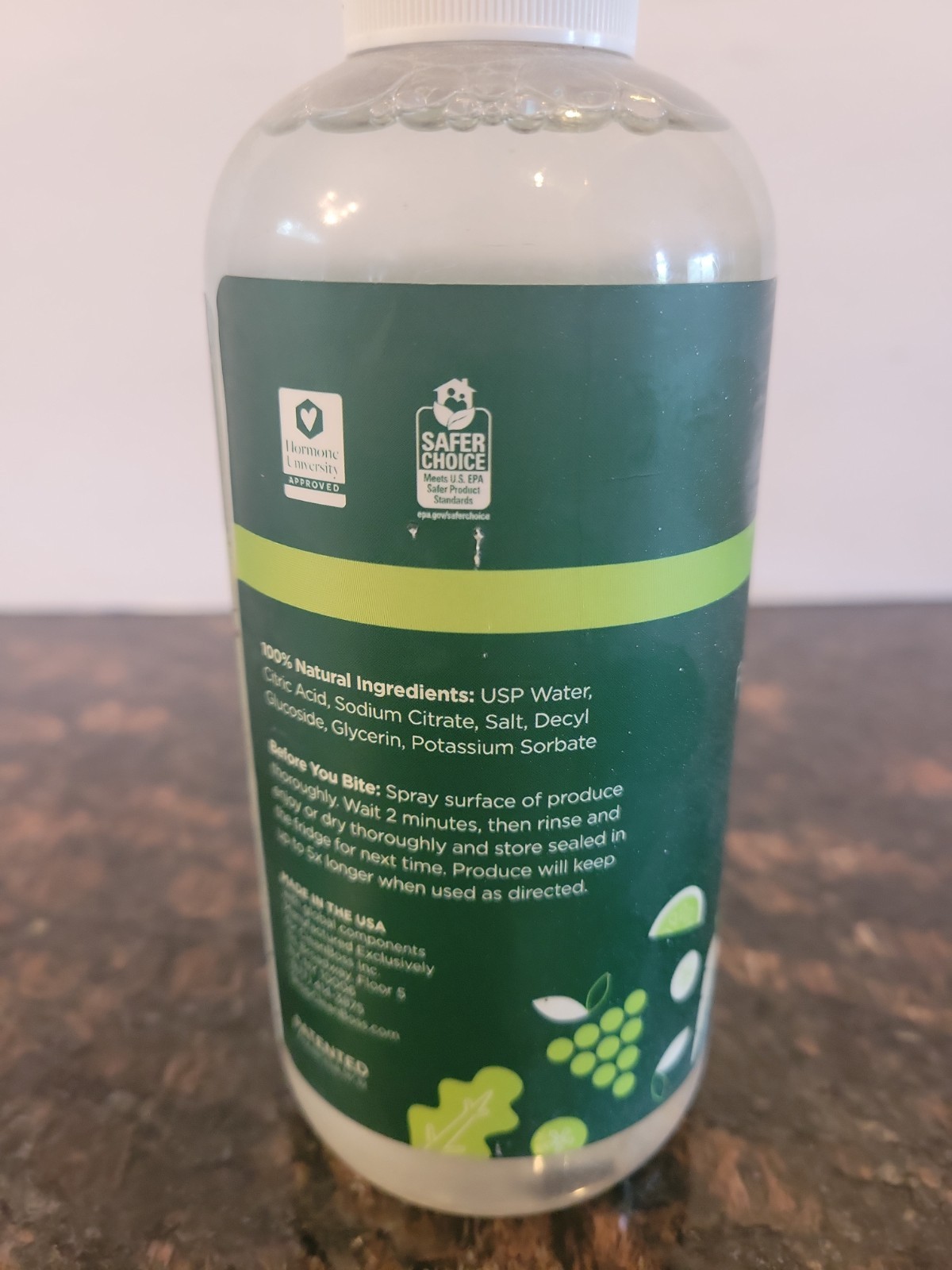 CLEAN BOSS Eat Cleaner All Natural Fruit+ Veggie Wash 12fl.oz ; Best By 03/2027.