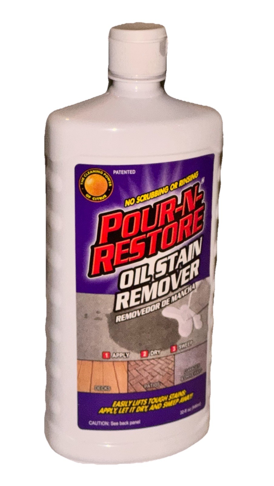 Pour-N-Restore Oil Stain Remover 32oz -Concrete & Driveway Cleaner -Rare Formula