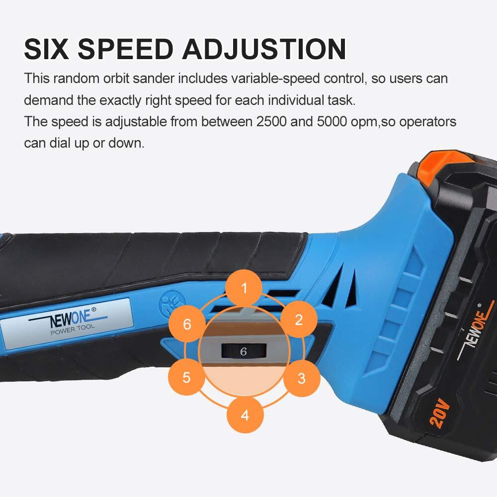 20v Cordless Round Orbital Polisher Dual Action Buffer Polisher 5inch6 Variable