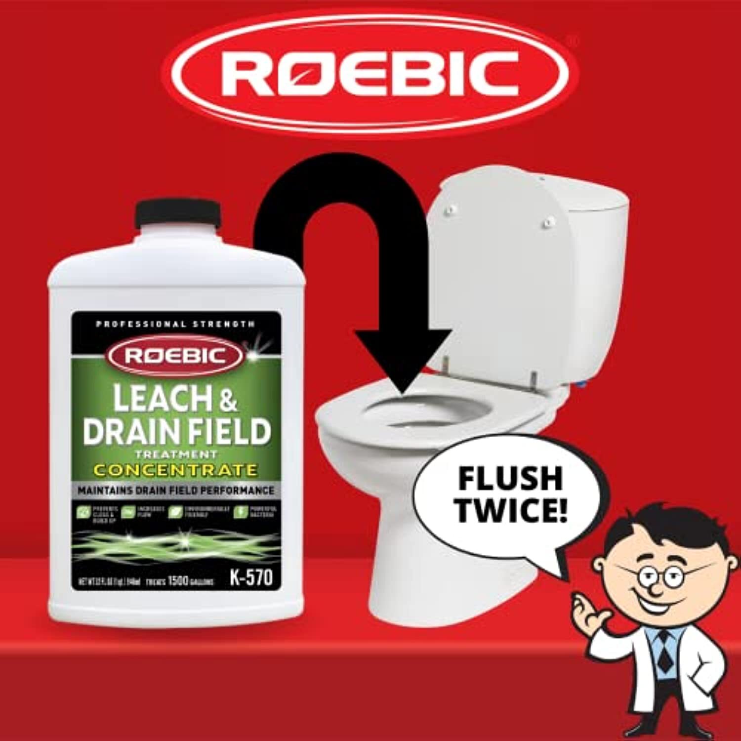 Roebic K-570-Q Biodegradable Leach and Drain Field Treatment Concentrate