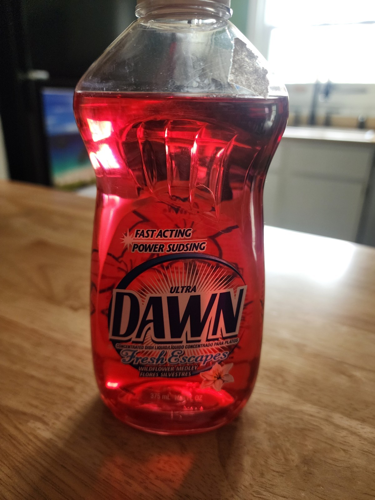 Vintage 2002 Dawn Ultra Dishwashing Liquid Fresh Escapes Wildflower Medley 12.6z