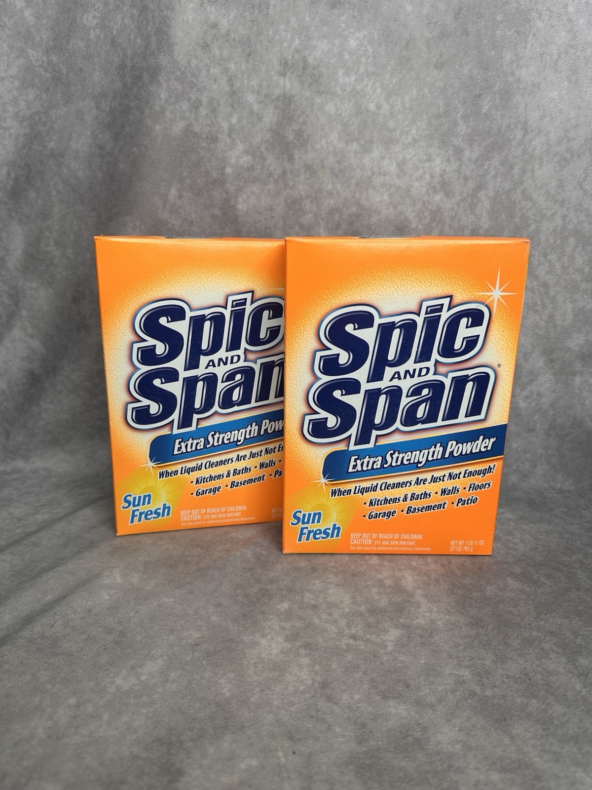 2 Spic and Span Extra Strength Powder Sun Fresh 27 oz Each