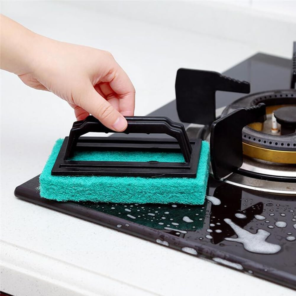 3Pc Handheld Pool Scrub Brush Sponge Pad Bathroom Tile Tub Sink Spa Step