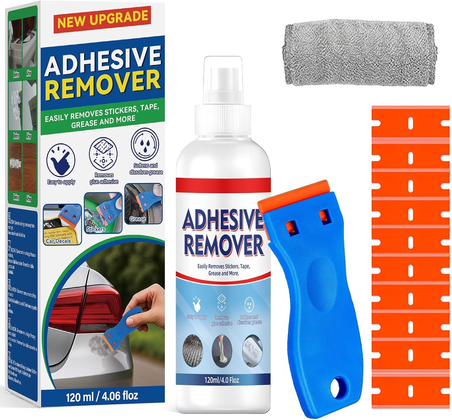 Adhesive Remover Spray, Sticker Remover Cleaning Multi-Surface Residue, Glue Rem