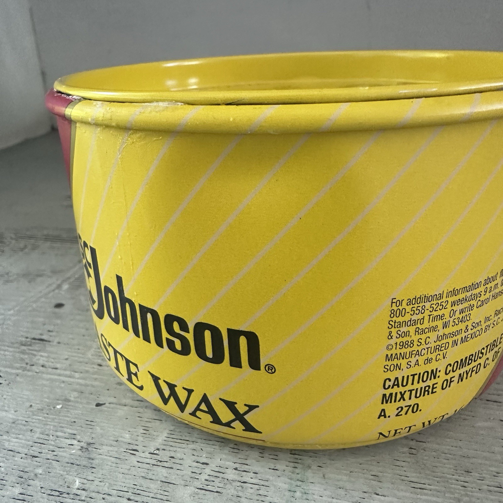 SC Johnson Paste Wax The Original Formula Discontinued Used Almost Full