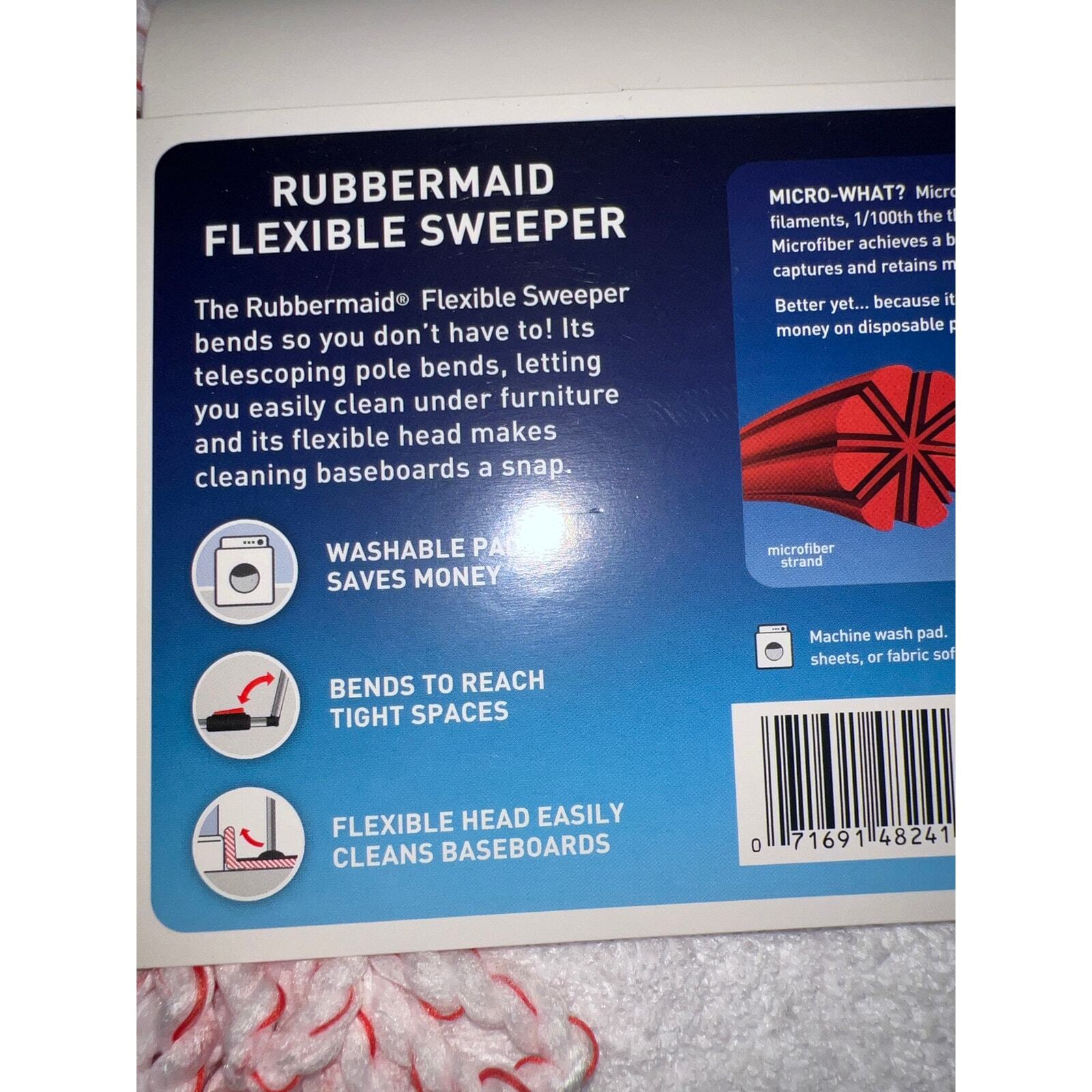 Rubbermaid Reveal Microfiber Dusting Pad 16.5″ 1M20 NEW for flexible sweeper
