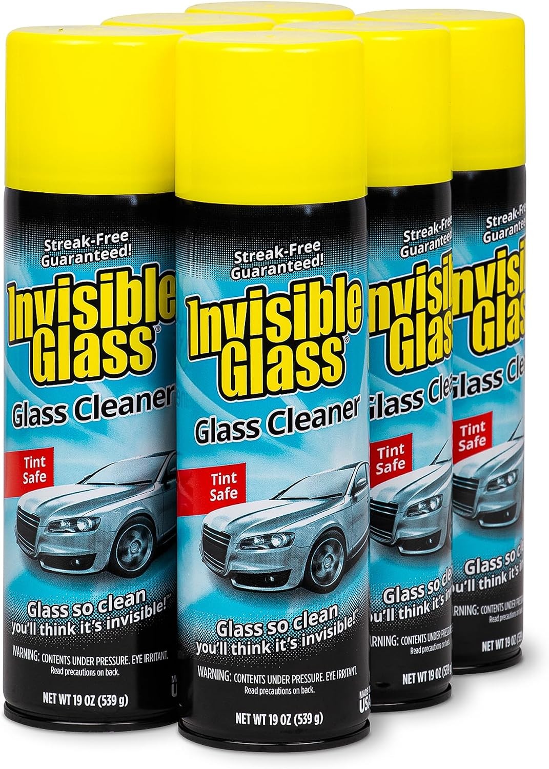 91164-6PK Premium Aerosol Glass Cleaner Spray for Car Windshields and Windows