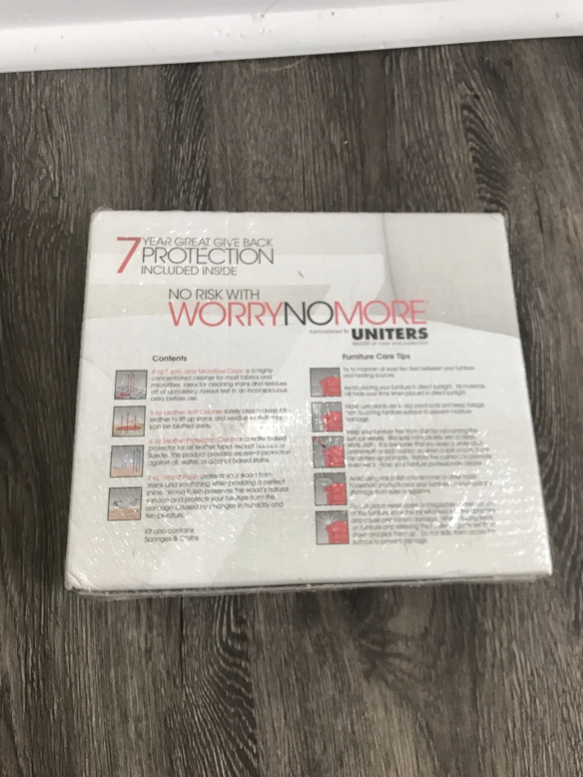 WorryNoMore Furniture Cleaning Protection Kit Microfiber Leather Wood Polish New