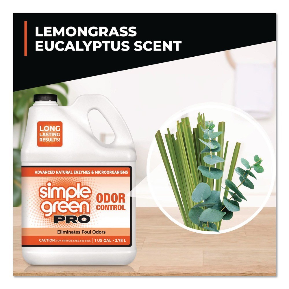 Simple Green 704128 1 Gallon Pro Odor Control – Lemongrass Eucalyptus (4/CT) New