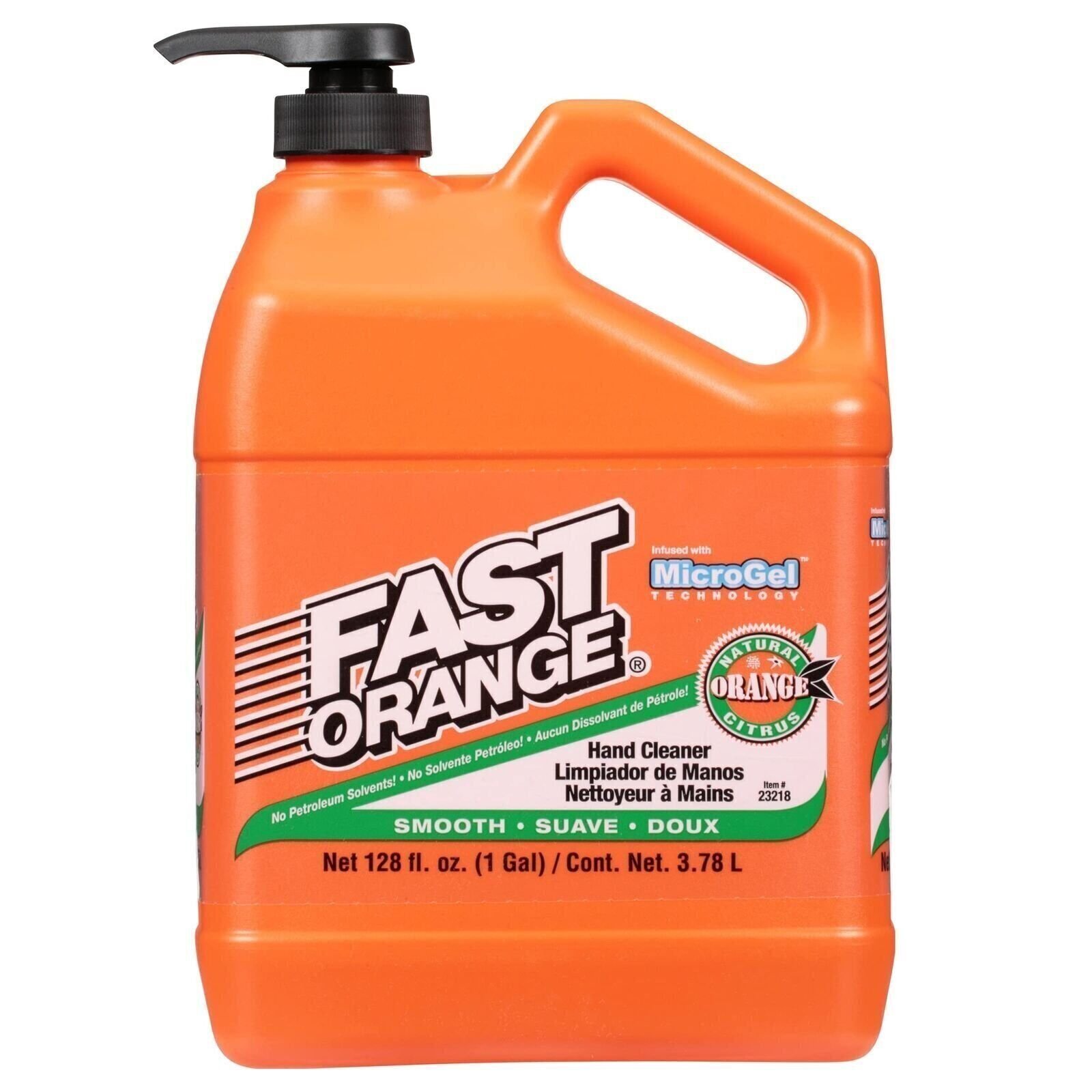 Fast Orange 23218 Smooth Lotion Hand Cleaner with Pump, 1 Gallon, 128 Fl Oz
