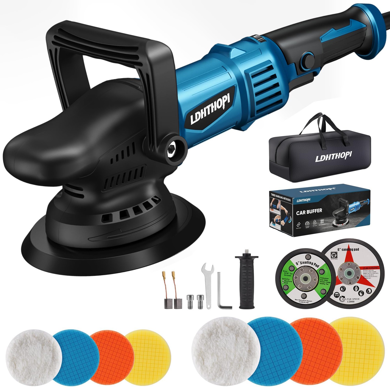 Pulidora De Brillar Autos Maquina Para Pulir Carros Profesional Set Kit 980W