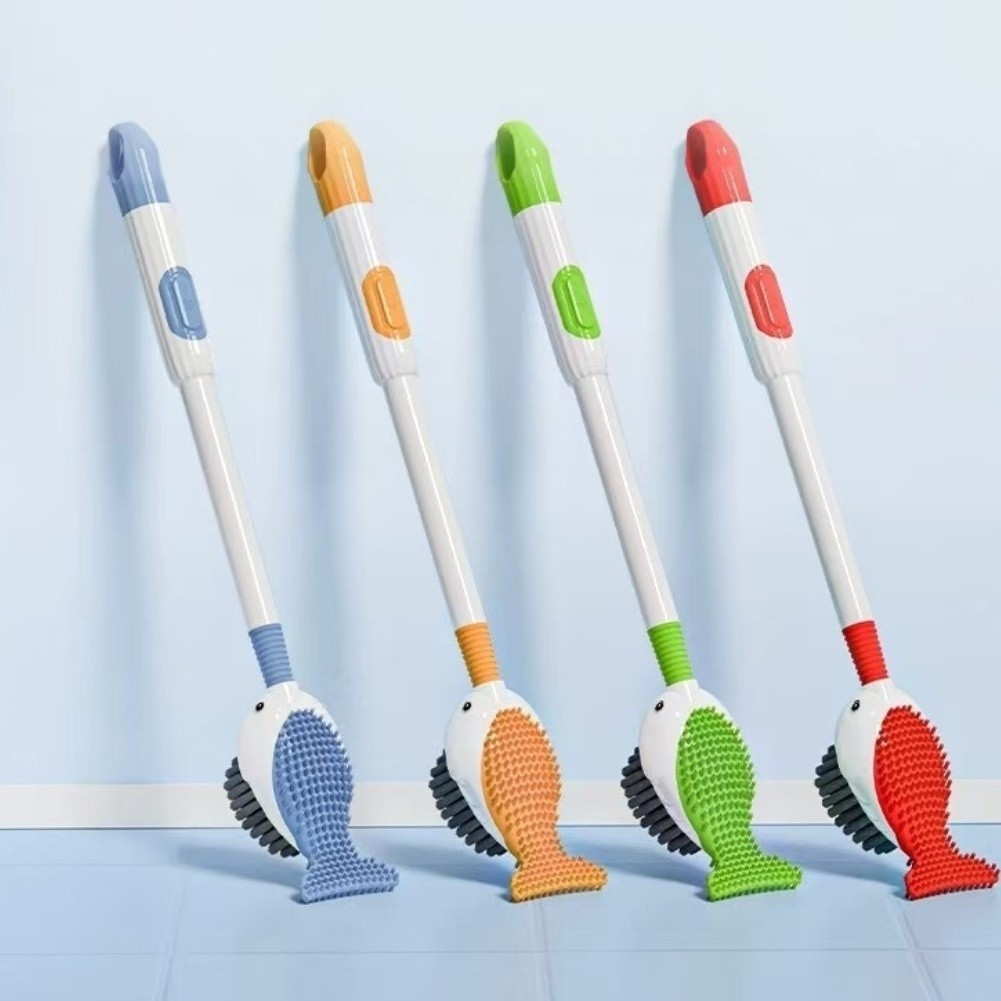 Toilet Brush with No Dead Angle Cleaning Bristles and Reliable Suction Cup Base