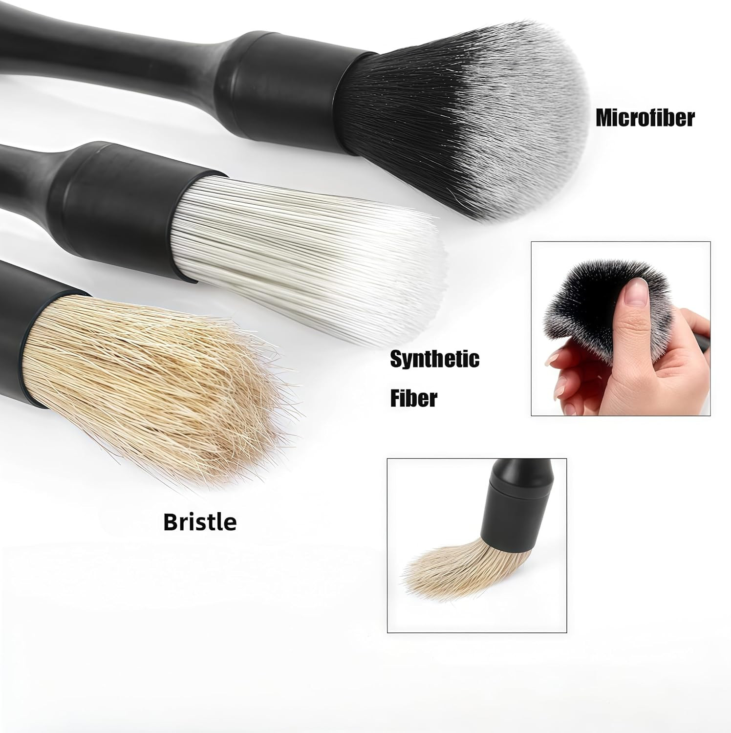 8-Piece Car Interior Cleaning Kit with Brushes, Sponges, Cloths, and Bag