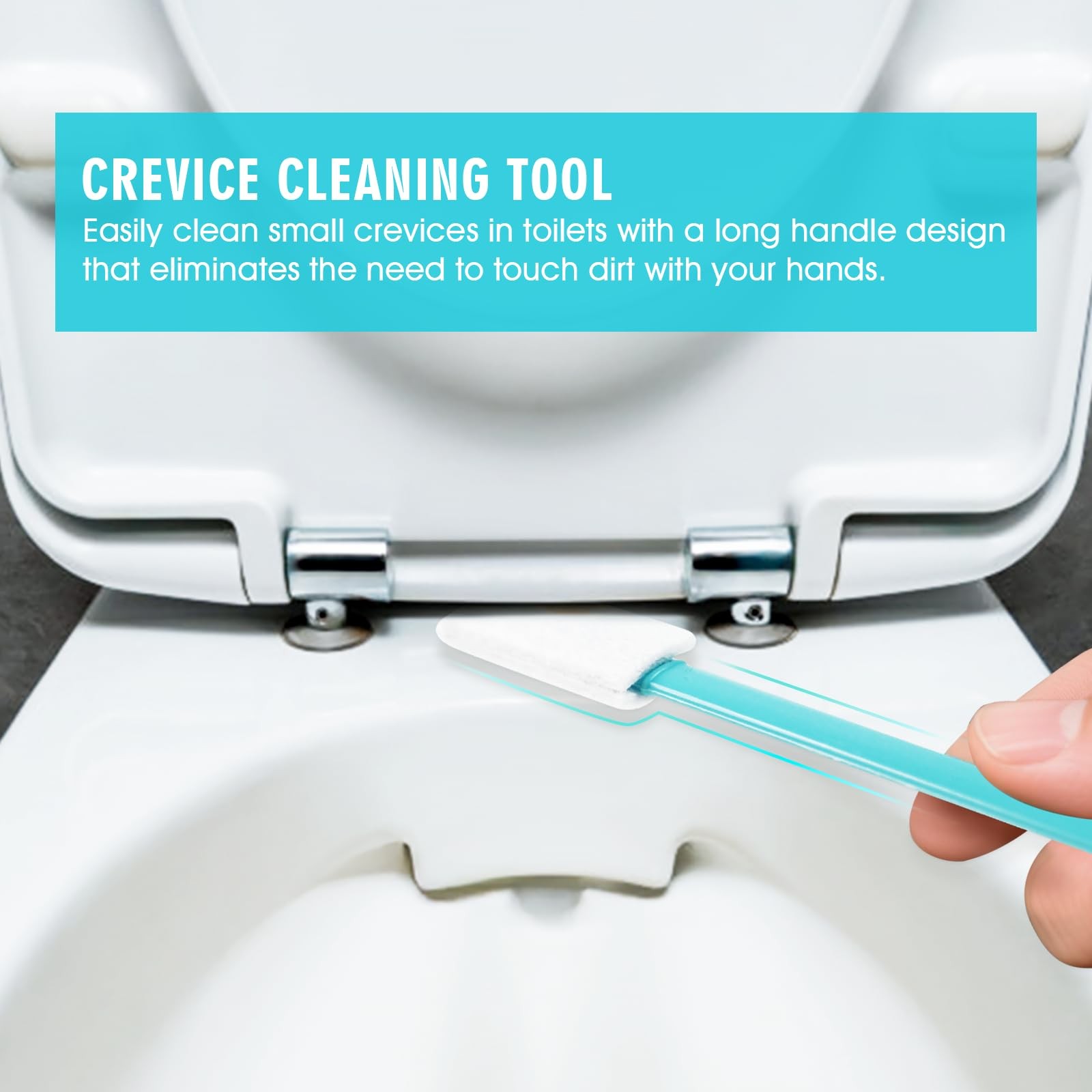 20PCS Crevice Cleaning Brush Tool Kit – Disposable Toilet Brush & Seat Cleane…