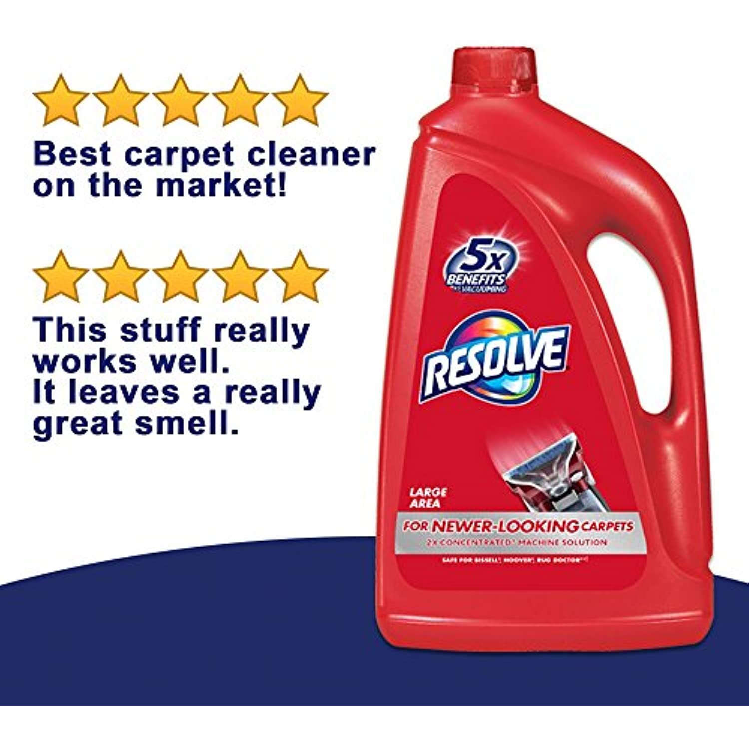 Resolve Steam Carpet Cleaner Solution Shampoo, 3.75 Lb Bottle, 2X Concentrate,