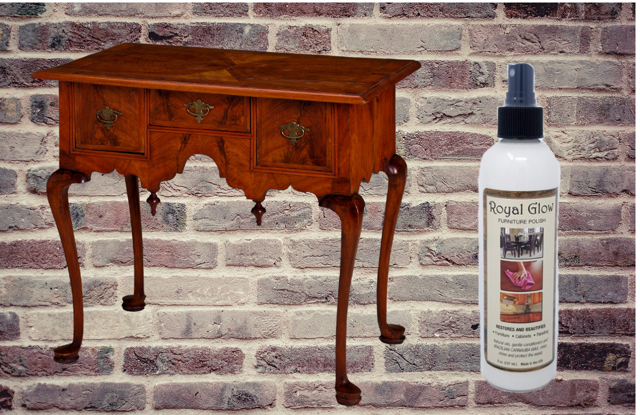 Royal Glow Furniture Polish, 8 oz, Uses Natural Brazilian Carnauba Wax And Oil