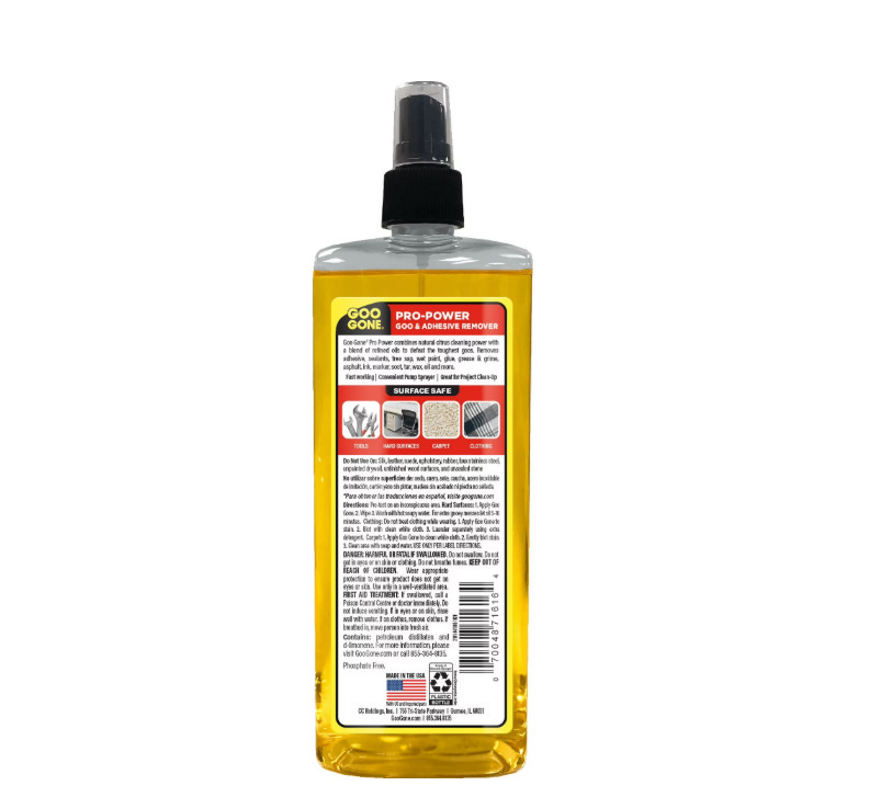 3 PACK Goo Gone Pro-Power Goo & Adhesive Remover Pump Spray, 16 Oz