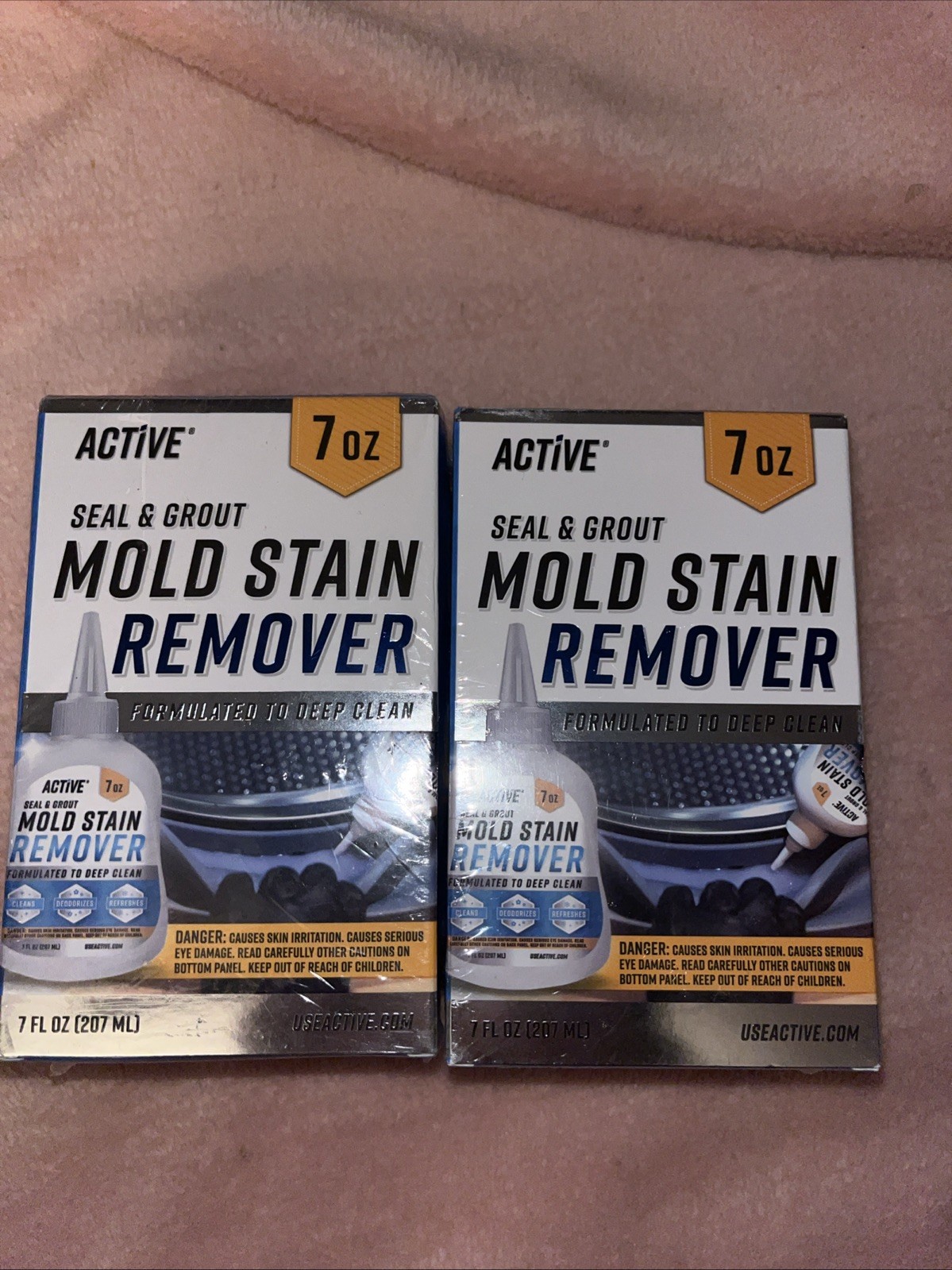 Lot of 2 – Active MOLD STAIN REMOVER Seal and Grout Deep Clean 7oz – New