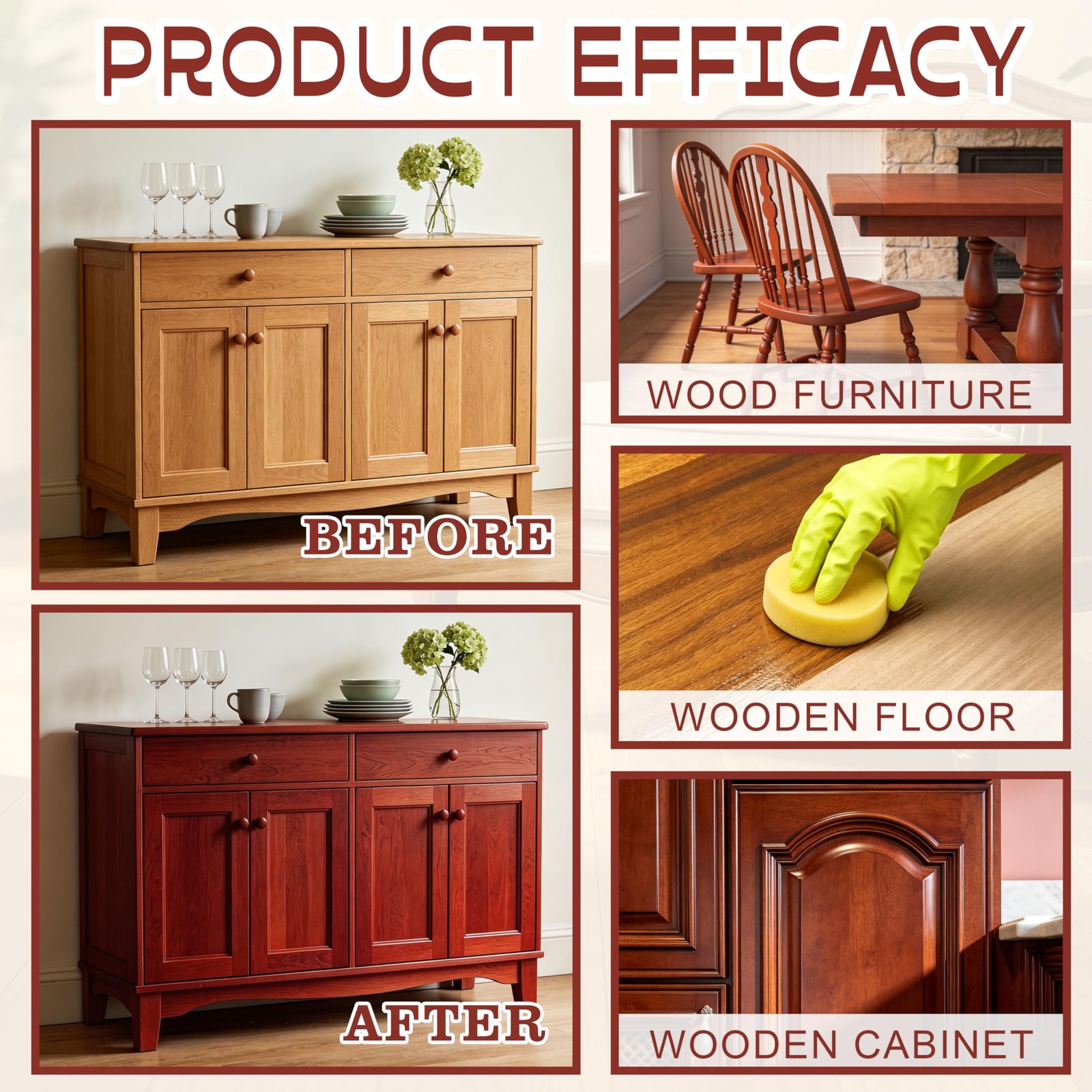 Beeswax Wood Polish Spray, 355ML Beeswaxs Floor Spray Furniture Polish and Cl…