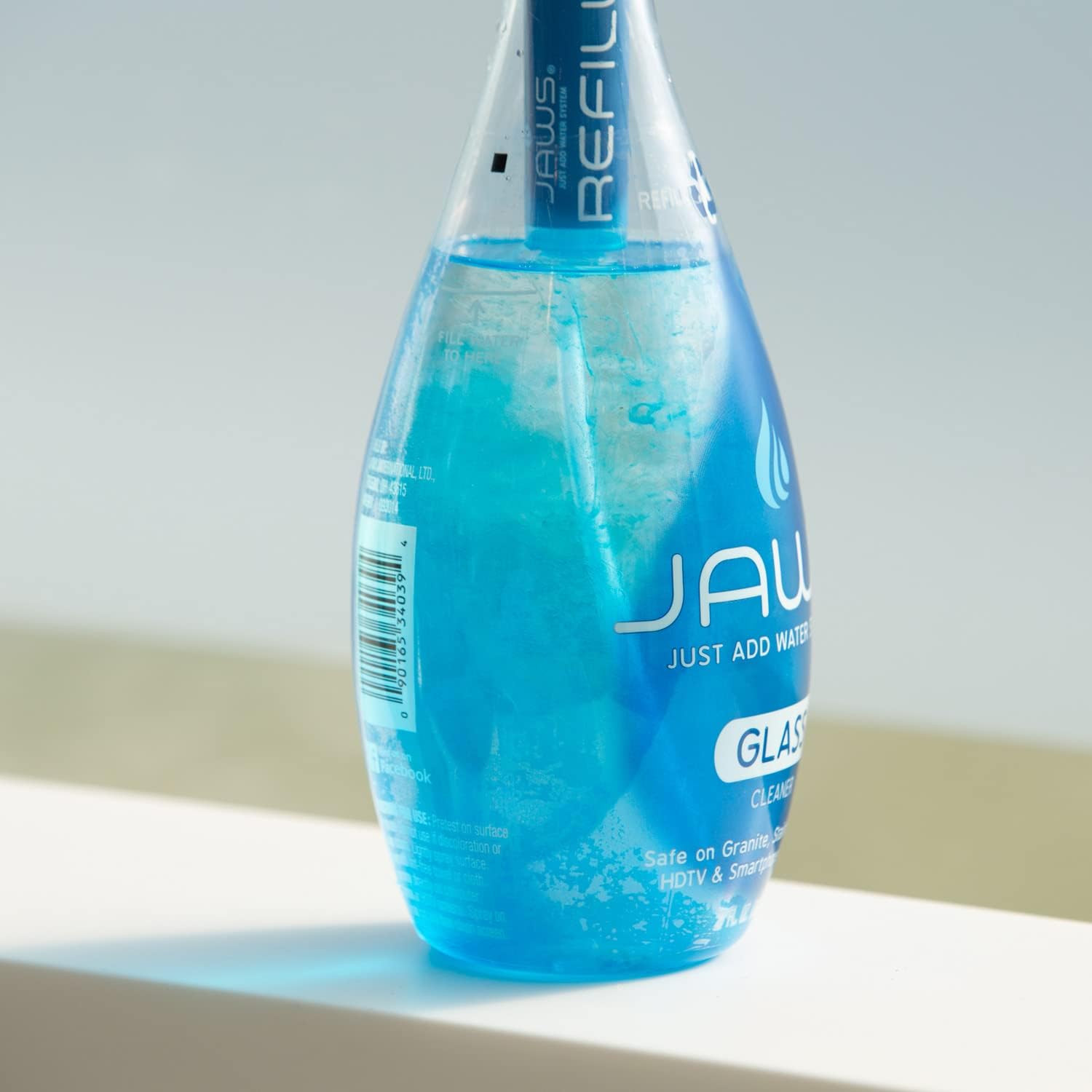 Glass Cleaner Bottle with 2 Refill Pods. Refillable Cleaning Supplies