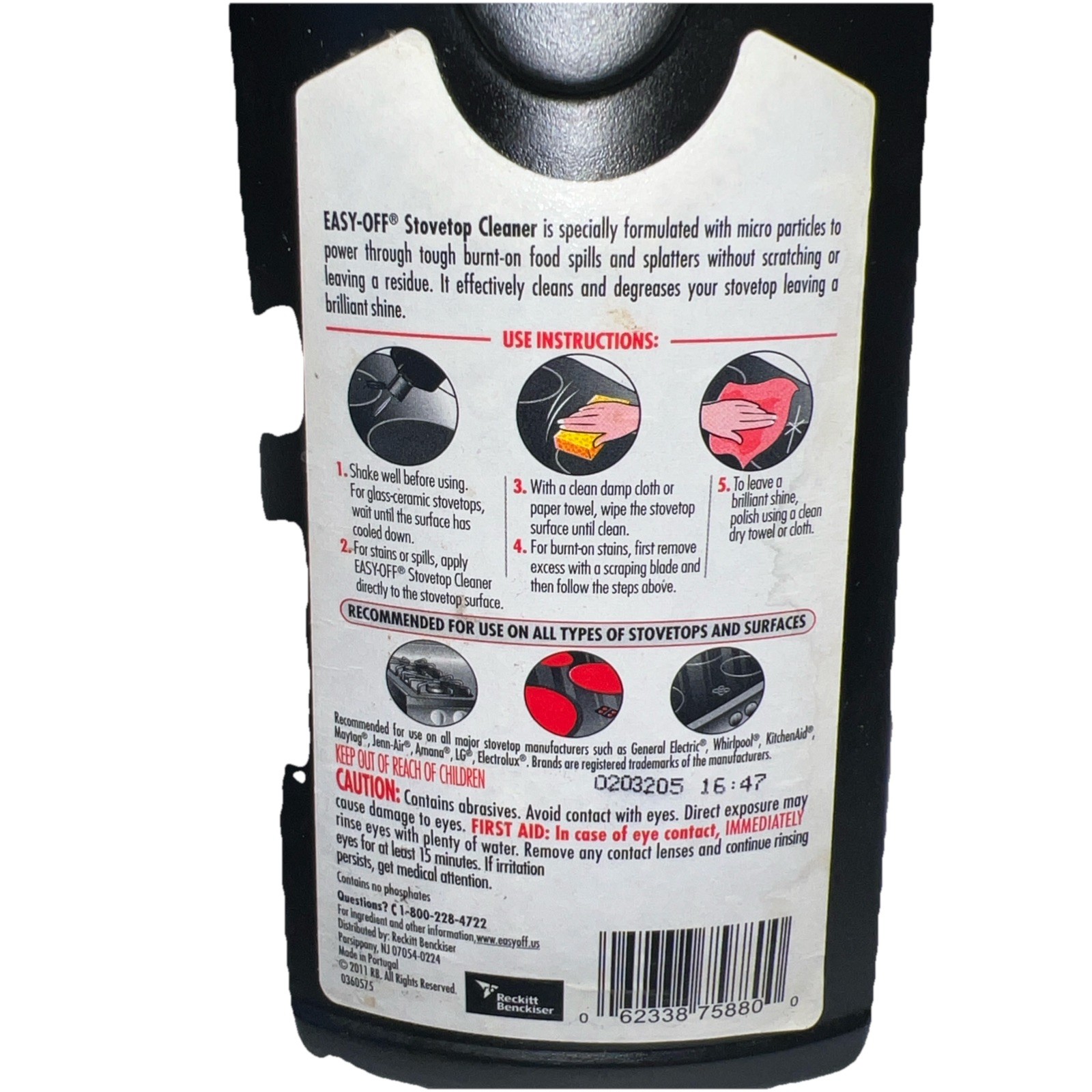 2011 Easy-Off Appliance Cleaner 8.1oz Stovetop Lemon Scent Discontinued New