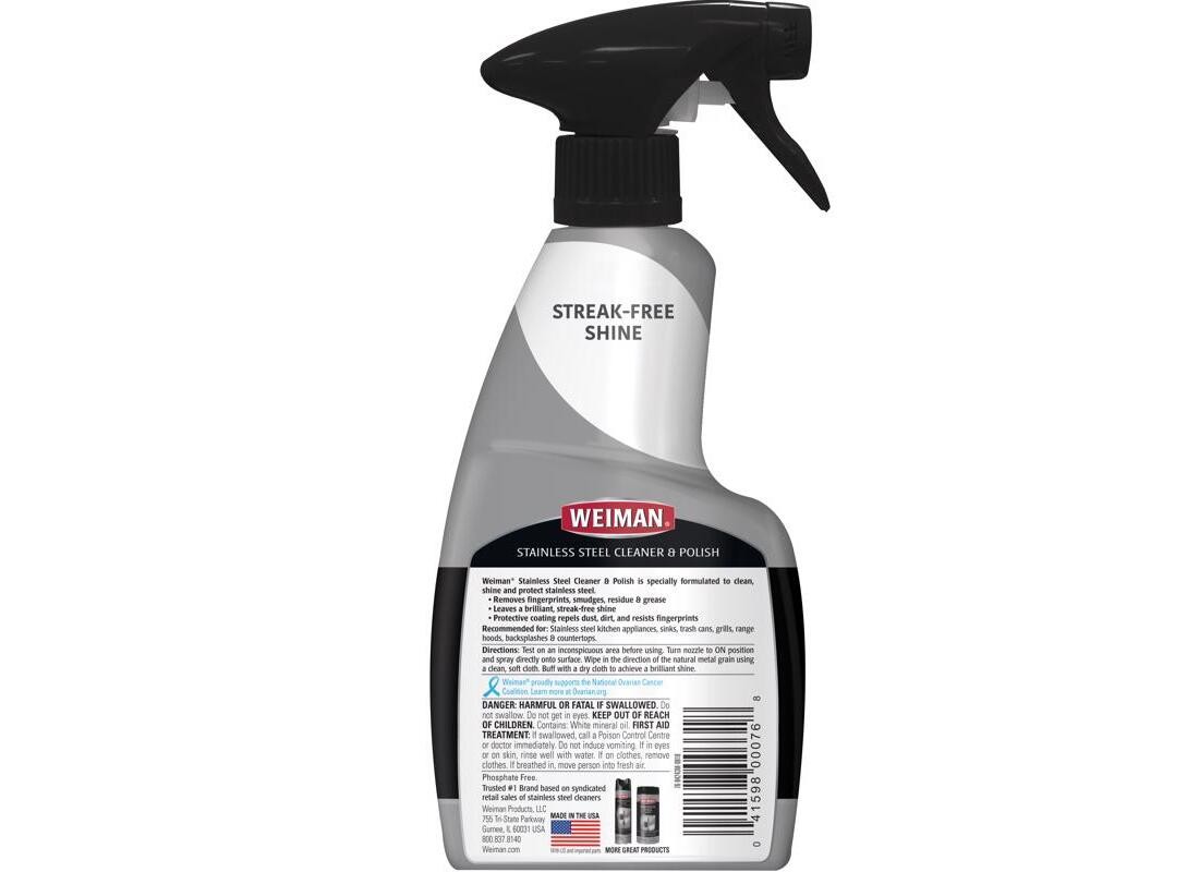 Weiman 76 Cleaner and Polish, 12 oz Bottle, Liquid, Floral, White