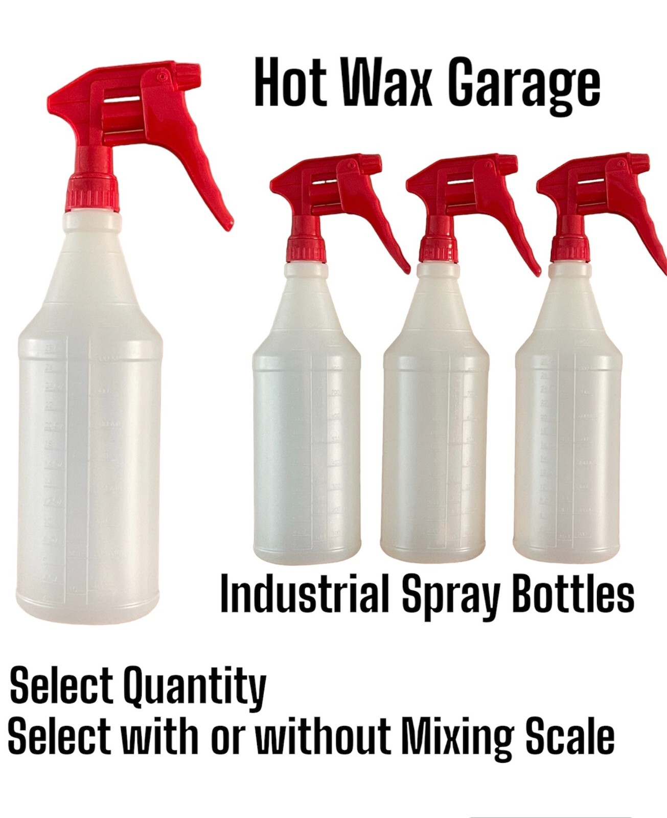 Empty Trigger Spray Bottles 32 OZ Chemical Resistant Heavy Duty Commercial Red