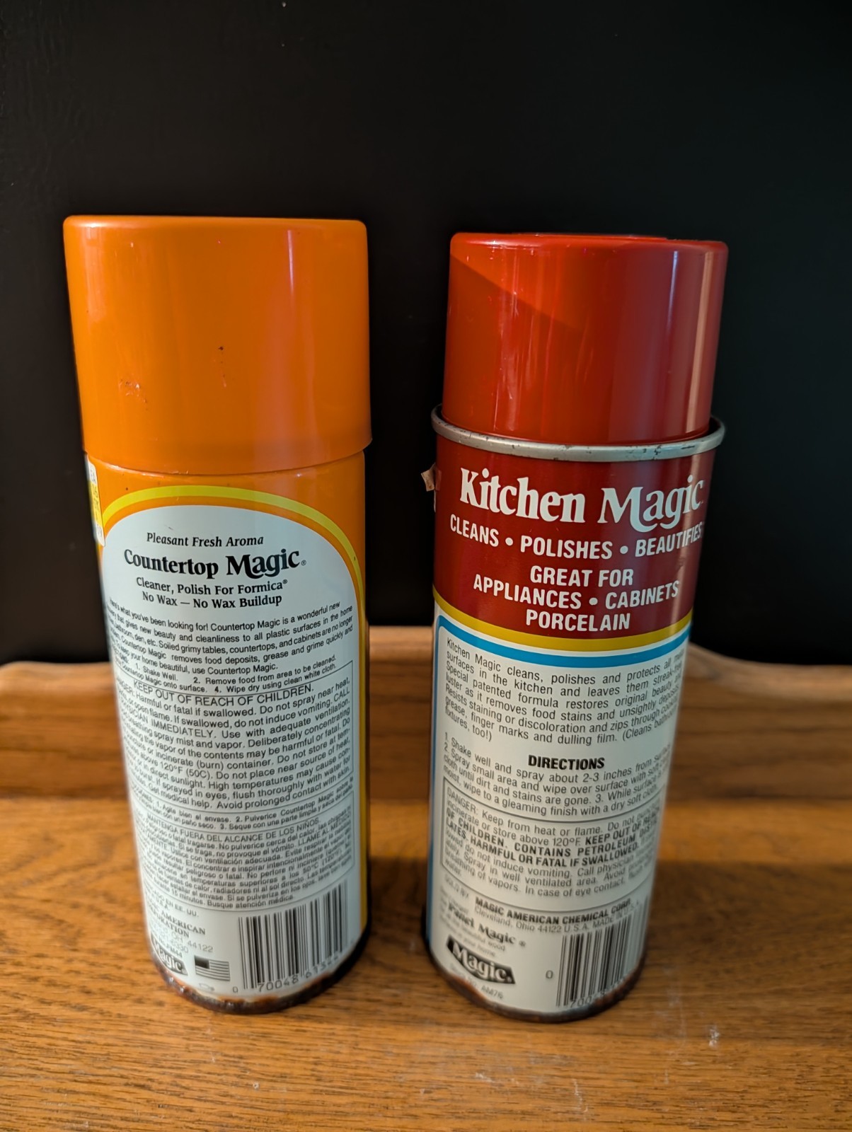 Vintage Countertop Magic & Kitchen Magic 130z Cleans & Polishes 95+% Full