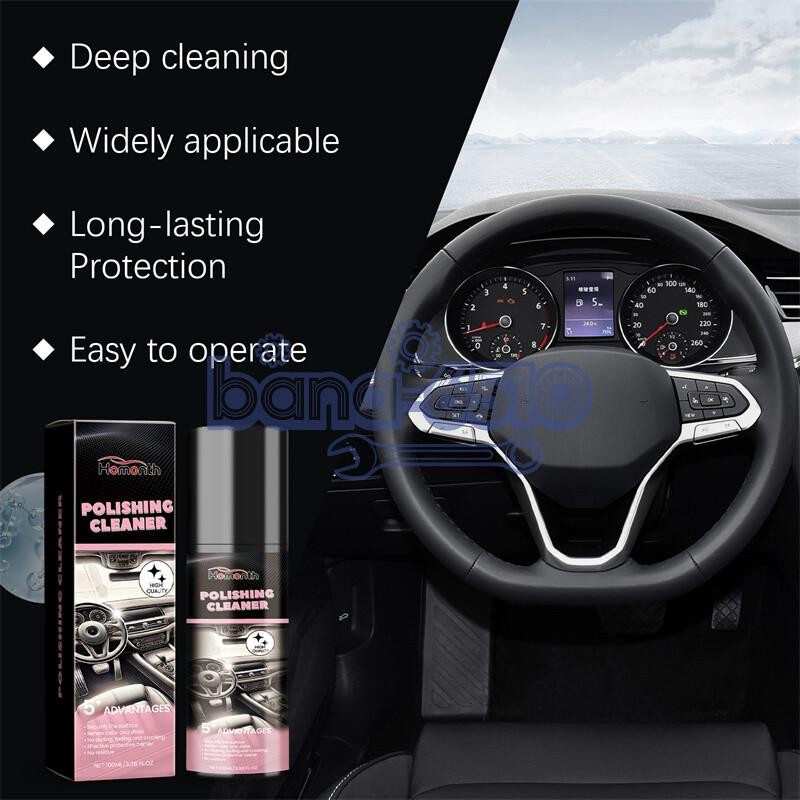 1-3Pack Car Interior Cleaner, 2026 New Polishing Cleaner for Interior Detailing