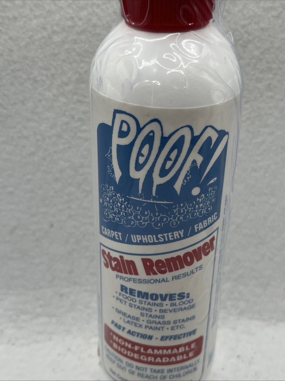 Poof Stain Remover Environmentally Safe Liquid 8oz Open Box