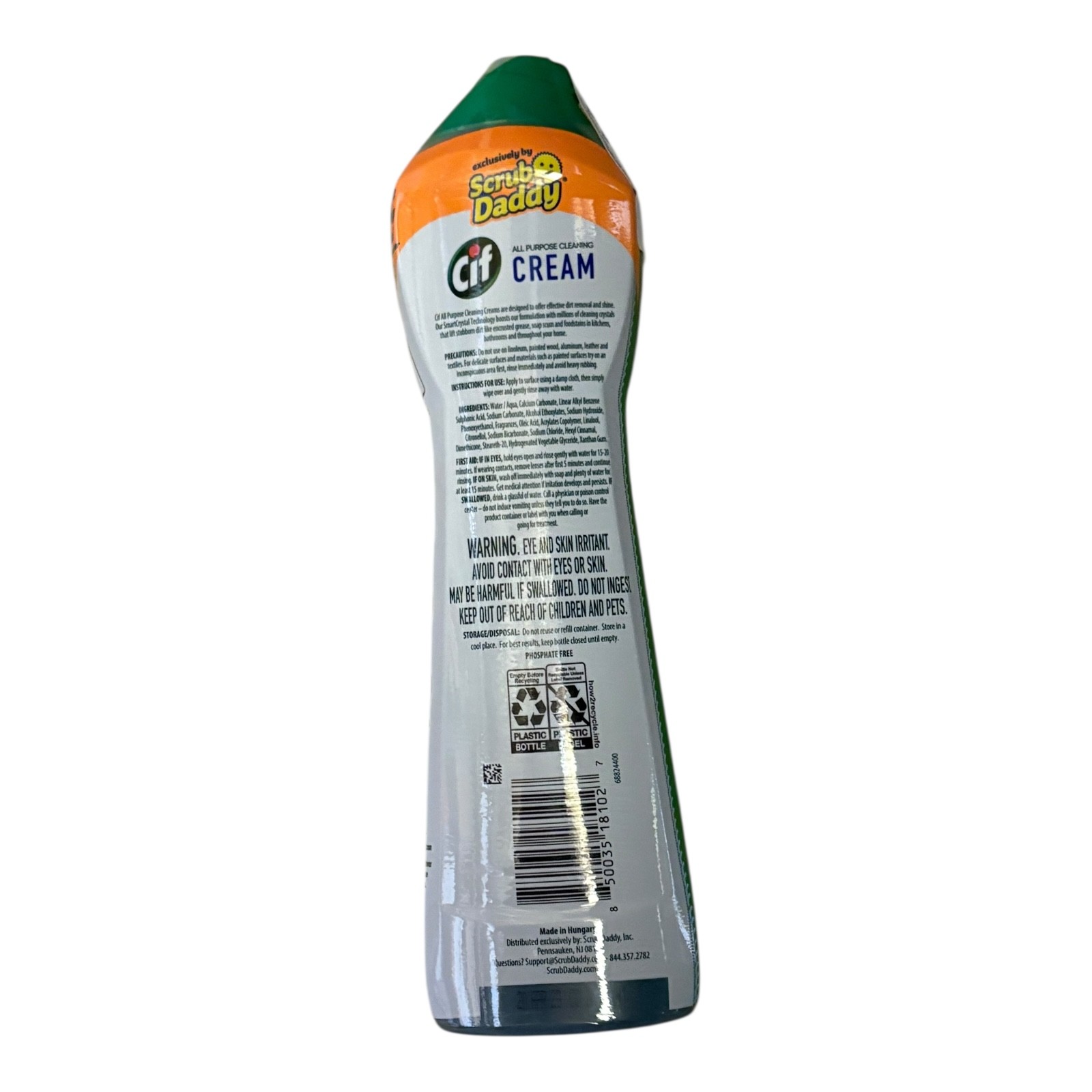 Scrub Daddy Cif All Purpose Cream Cleaner Original 500ml / 16.9 fl oz Tough Dirt
