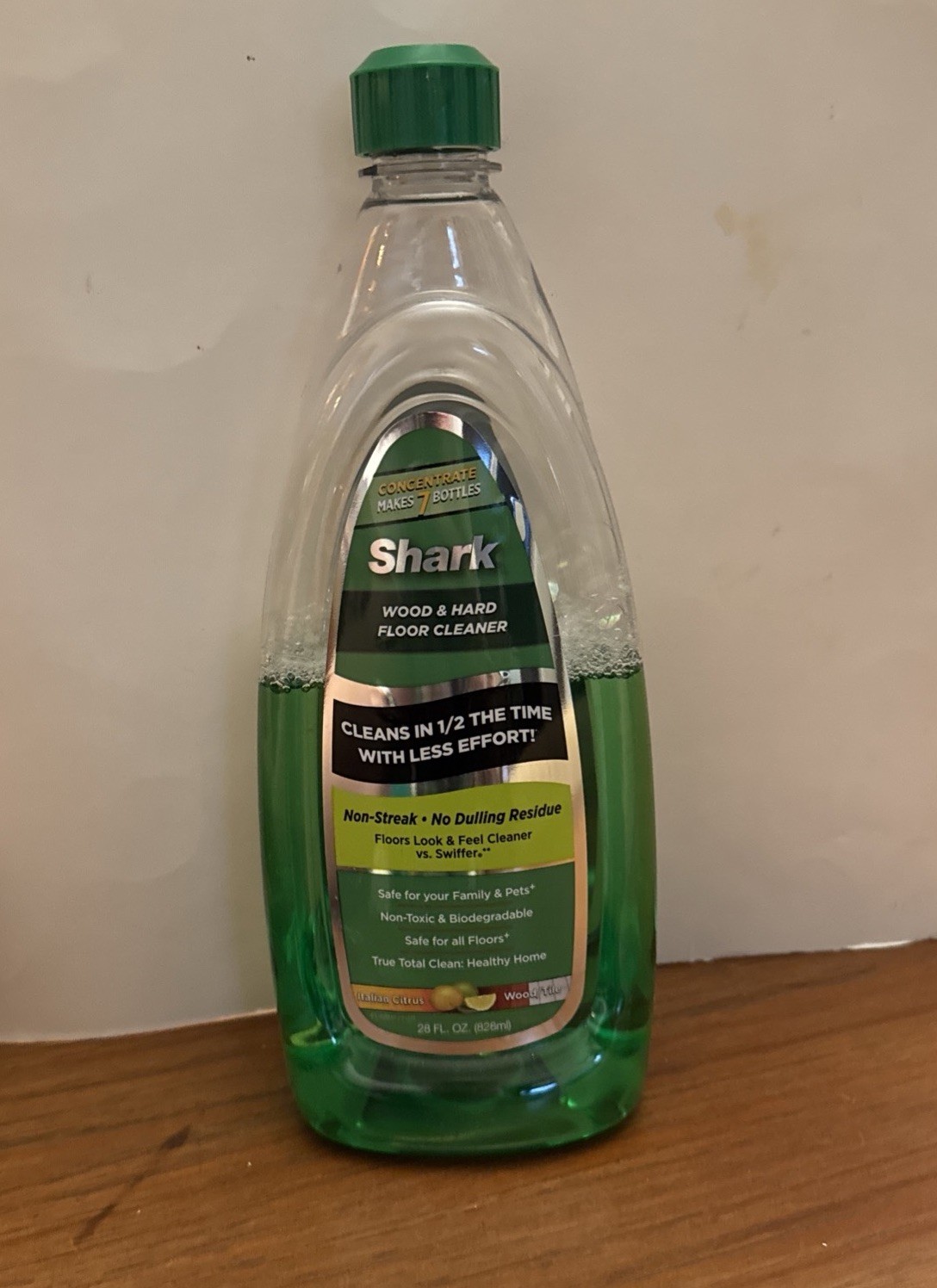 Shark Wood/Hard Floor Cleaner 28oz Italian Citrus Sonic Duo Concentrate 65% full