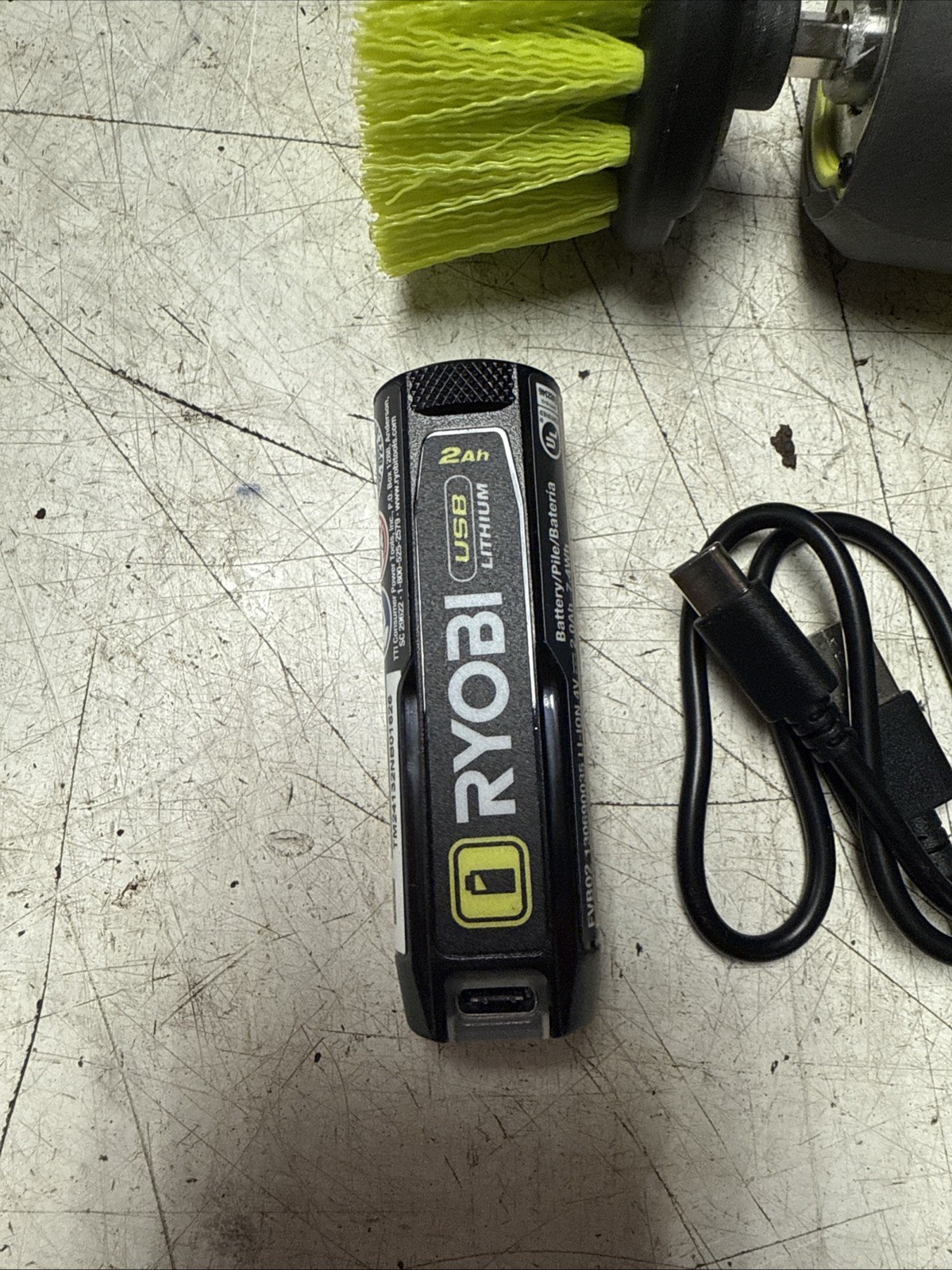 Ryobi FVG51 4V Compact Scrubber Kit With Battery And Charger