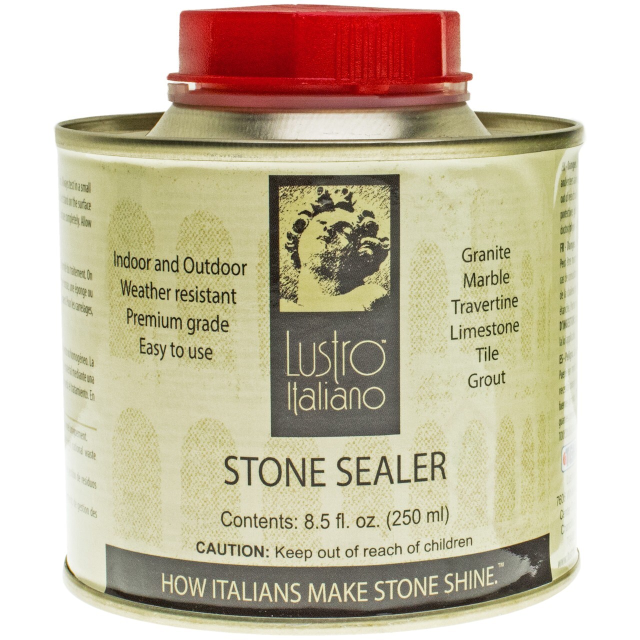 Lustro Italiano Stone Sealer 8.5 fl. oz. High quality sealer will last 4-5 years