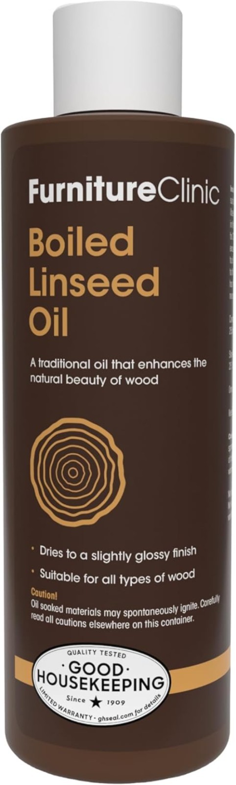 Good Housekeeping Approved Boiled Linseed Oil – 250ml | Glossy Finish Guaranteed