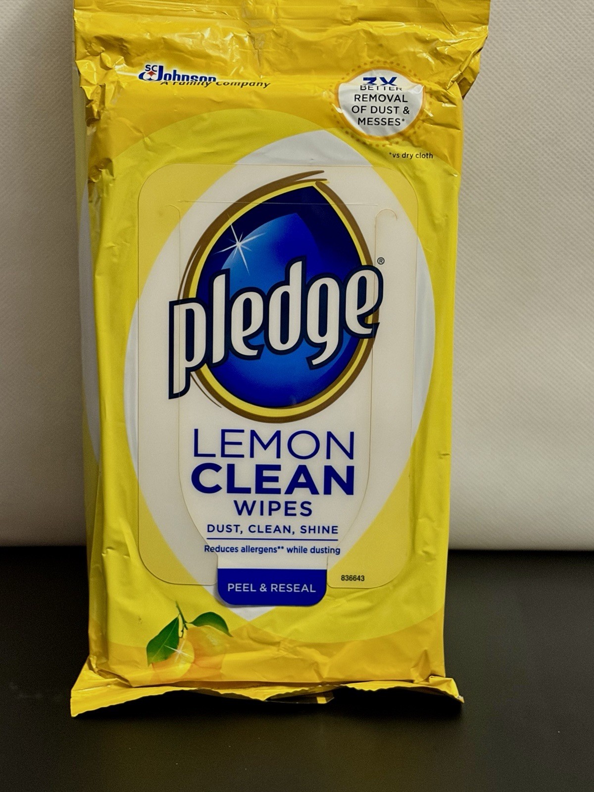 NEW 2pc Pledge Lemon Clean Spray 13.8 oz AND 24 Wipes (2013) NOS 3X Better
