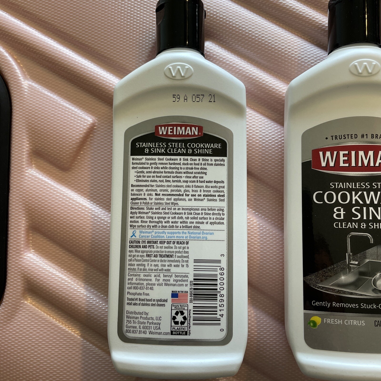 3 PACK Weiman Stainless Steel Sink and Cookware Cleaner and Polish 3 BOTTLES 8oz