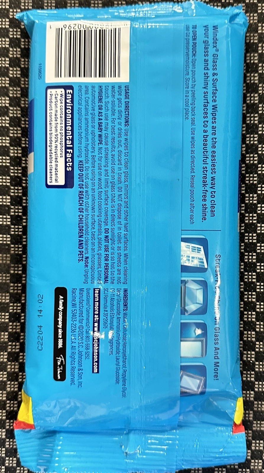 Windex Glass Cleaning Wipes Ammonia Free 38 Count Streak Free Shine