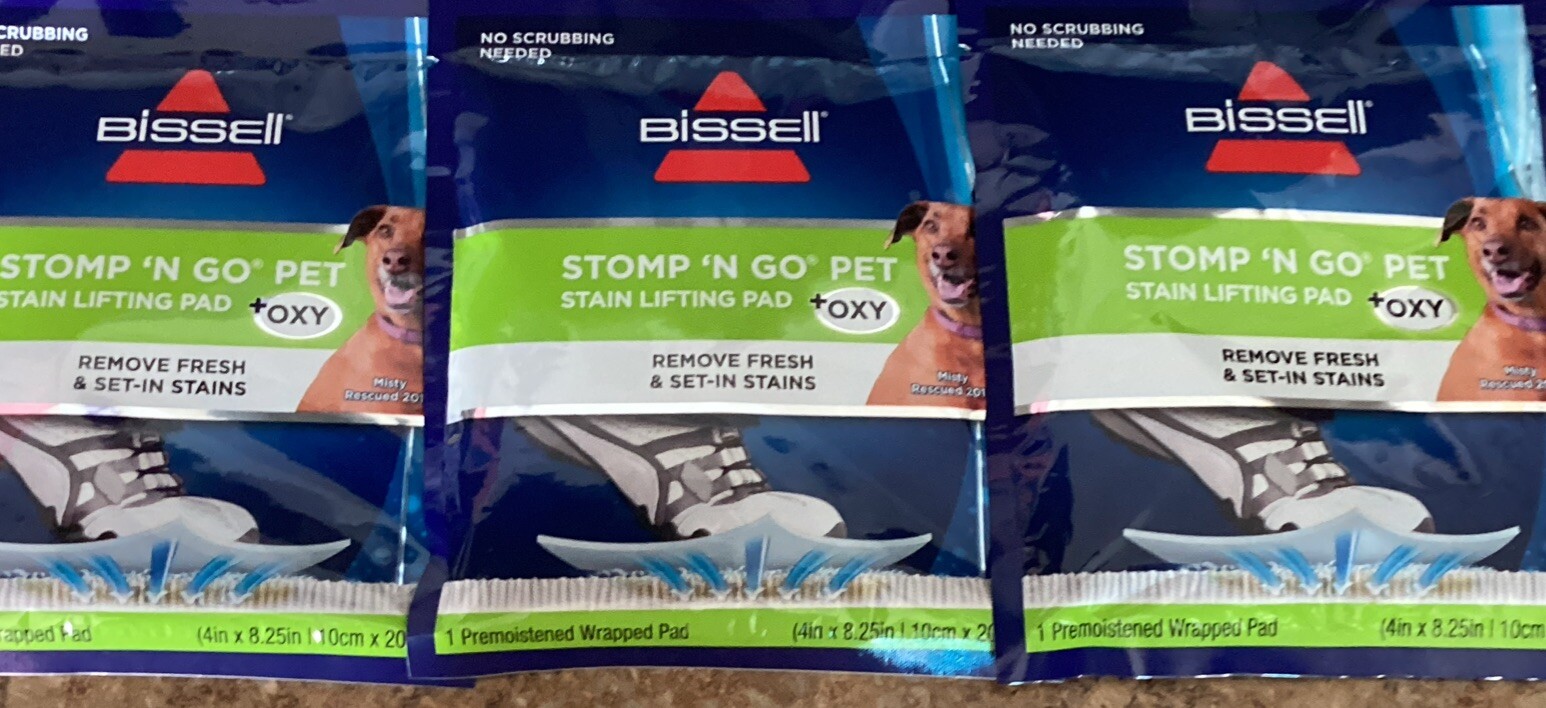 Bissell Stomp ‘n Go Pet Stain Lifting Pads – Lot Of 3 New Sealed