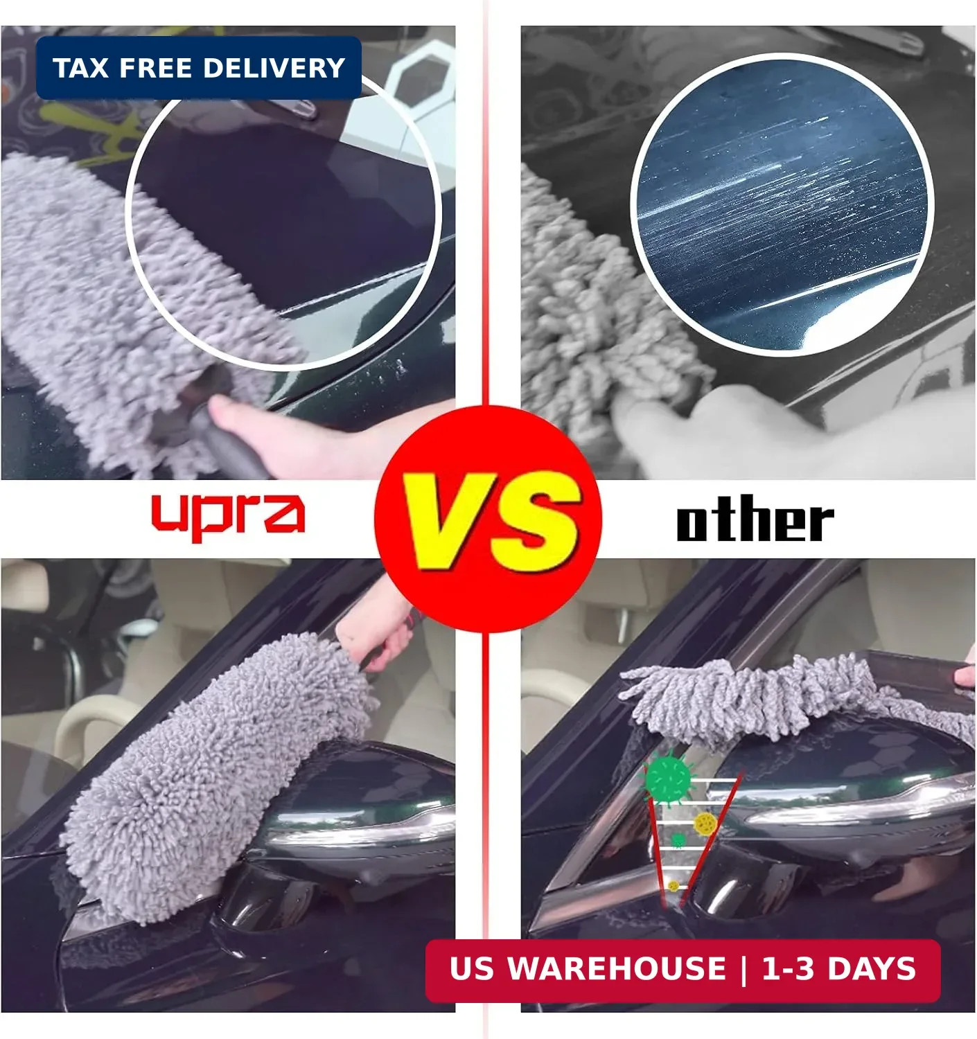 upra Ultimate Car Duster Kit，Best Microfiber Multipurpose Duster,Interior &Exter